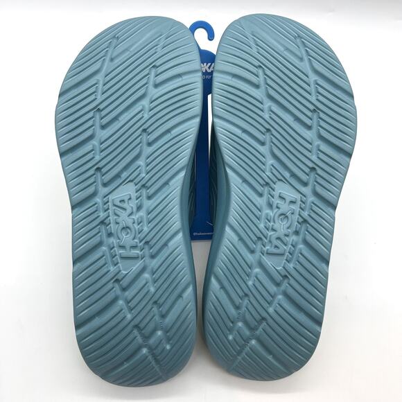 New HOKA Ora Luxe Recovery Slide Sandals Mens 14 Ocean Mist Citrus Glow 1134150 main image 7